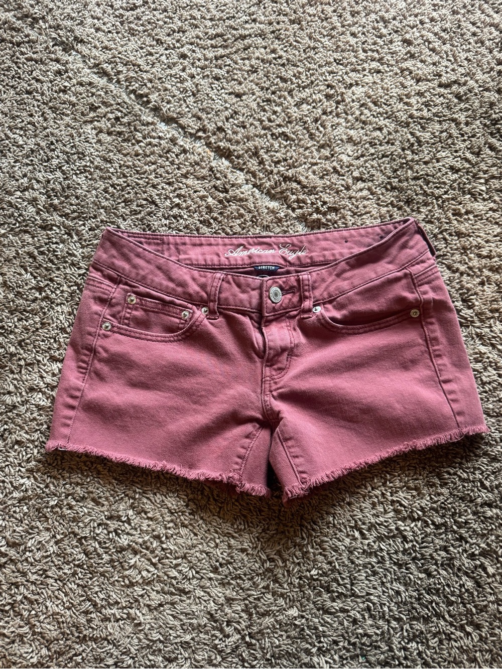 American Eagle Outfitters Rose Pink Denim Cutoff Shorts